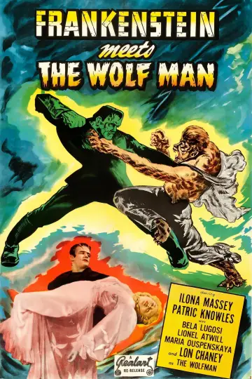 Plakat do filmu "Frankenstein spotyka Człowieka Wilka" #392328