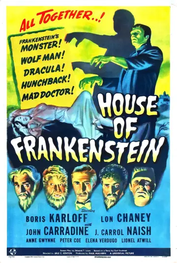 Plakat do filmu "Dom Frankensteina" #1870951