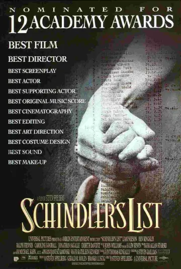 Plakat do filmu "Lista Schindlera" #22658