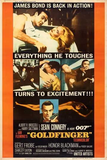 Plakat do filmu "Goldfinger" #222803