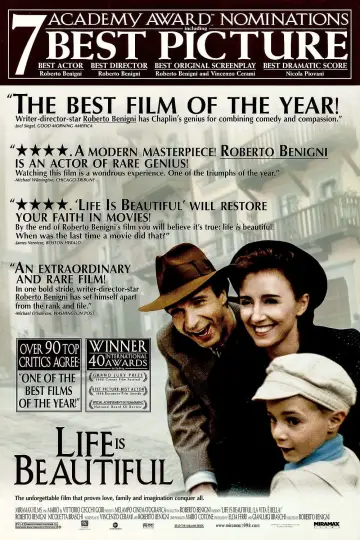 Plakat do filmu "Życie jest piękne" #46296