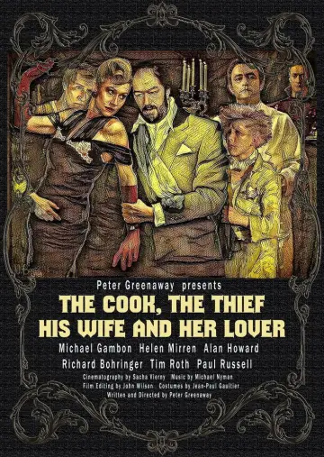 Plakat do filmu "Kucharz, złodziej, jego żona i jej kochanek" #947908