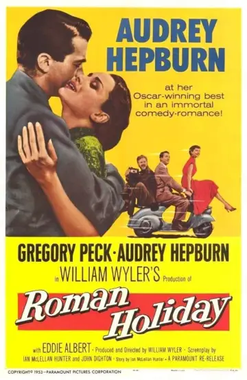 Plakat do filmu "Rzymskie wakacje" #100489