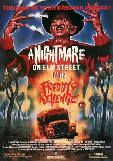 Plakat do filmu "Koszmar z Ulicy Wiązów 2: Zemsta Freddy