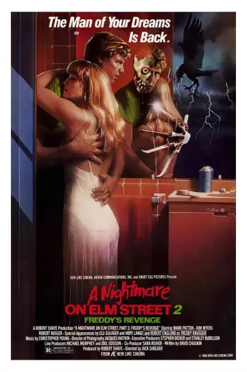 Plakat do filmu "Koszmar z Ulicy Wiązów 2: Zemsta Freddy
