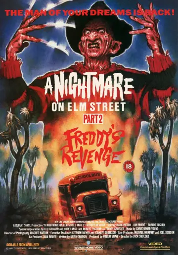 Plakat do filmu "Koszmar z Ulicy Wiązów 2: Zemsta Freddy