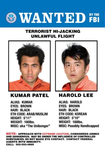 Plakat do filmu "Harold i Kumar uciekają z Guantanamo" #882716