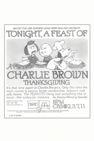 Plakat do filmu "Dzień Dziękczynienia Charliego Browna" #1019181