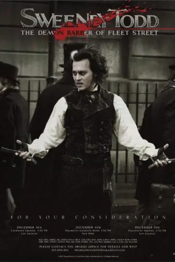 Plakat do filmu "Sweeney Todd: Demoniczny golibroda z Fleet Street" #660725