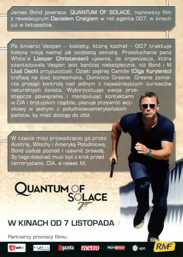 Plakat do filmu "Quantum of Solace" #620600