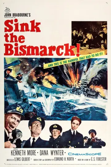 Plakat do filmu "Zatopić pancernik Bismarck!" #1064170