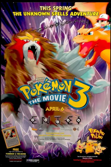 Plakat do filmu "Pokémon 3: Zaklęcie Unown" #805716