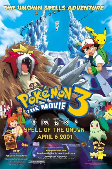 Plakat do filmu "Pokémon 3: Zaklęcie Unown" #805722