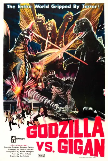 Plakat do filmu "Godzilla kontra Gigan" #950098