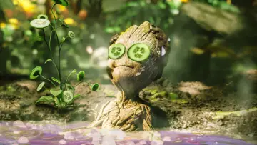 Zasłona do filmu "Groot w kąpieli" #239515