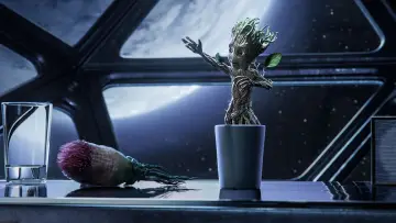 Zasłona do filmu "Pierwsze kroki Groot