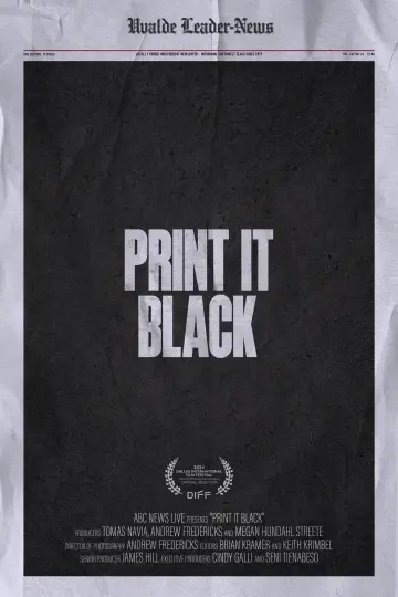 Plakat do filmu "Print It Black" #465316