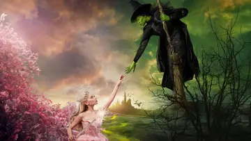 Zasłona do filmu "Pokonać grawitację: Za kulisami filmu "Wicked"" #943285