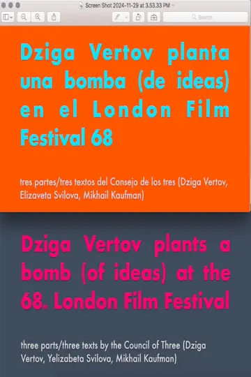 Plakat do filmu "Dziga Vertov planta una bomba (de ideas) en el LFF 68" #1152953