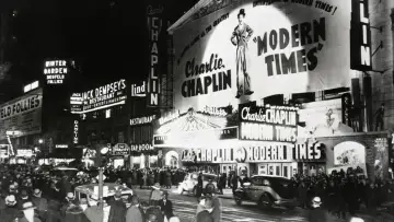 Zasłona do filmu "Chaplin et "Les temps modernes", La voie du silence" #719634