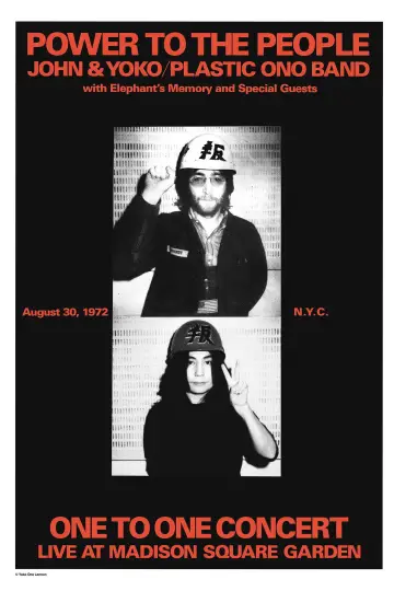 Plakat do filmu "Power to the People: John & Yoko Live in NYC" #797402