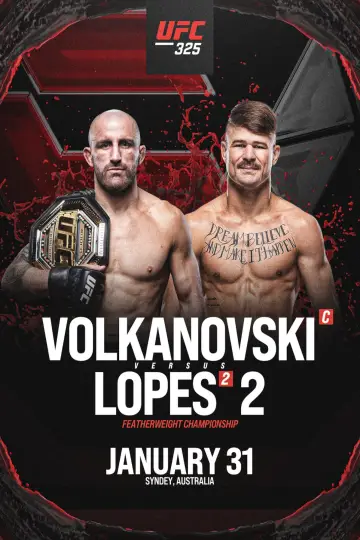 Plakat do filmu "UFC 325: Volkanovski vs. Lopes 2" #538944