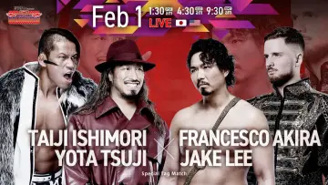 Zasłona do filmu "NJPW Road to The New Beginning 2026 - Day 5" #544346