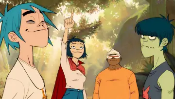 Zasłona do filmu "Gorillaz Present: The Mountain, The Moon Cave and The Sad God" #812372