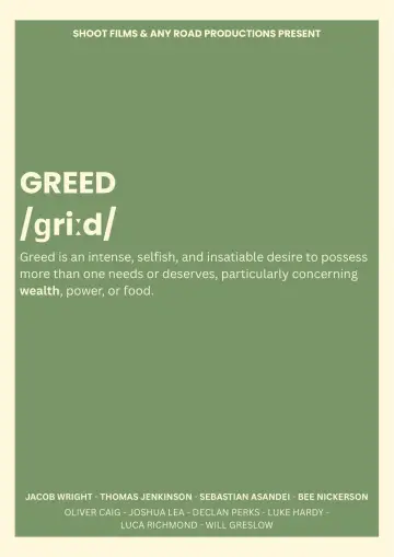 GREED plakat