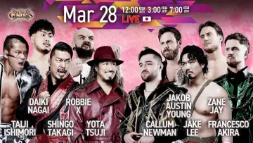 Zasłona do filmu "NJPW Road to Sakura Genesis 2026 - Day 1" #766264