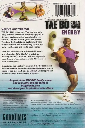 Plakat do filmu "Billy Blanks Tae Bo 2004 Capture the Power ENERGY" #1897302