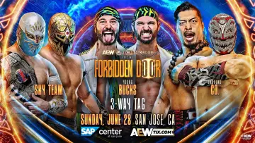 Zasłona do filmu "AEW x NJPW x CMLL x Stardom Present Forbidden Door 2026" #926986