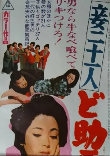 妾二十一人　ど助平一代 plakat