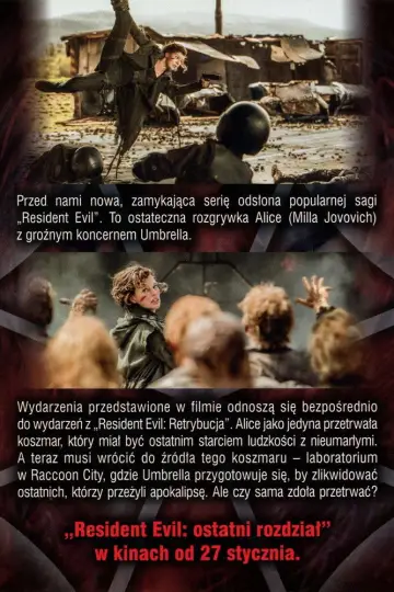 Plakat do filmu "Resident Evil: Ostatni Rozdział" #691583