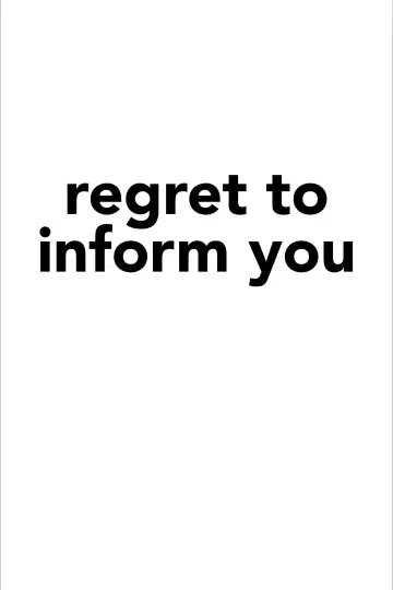Regret to Inform You plakat