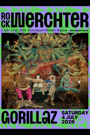 Gorillaz: Live at Rock Werchter 2026 plakat