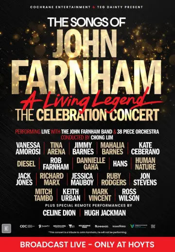 THE SONGS OF JOHN FARNHAM: A LIVING LEGEND – THE CELEBRATION CONCERT plakat