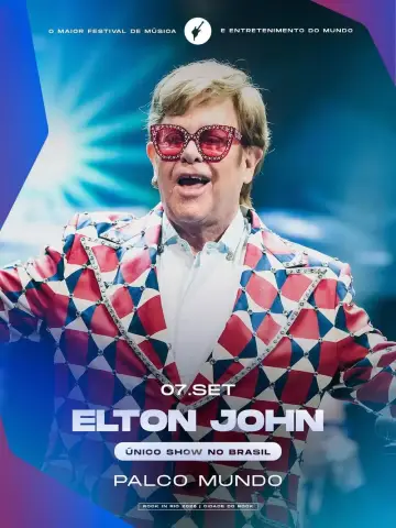 Elton John - Rock In Rio 2026 plakat