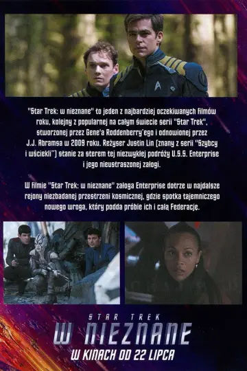 Plakat do filmu "Star Trek: W nieznane" #623865