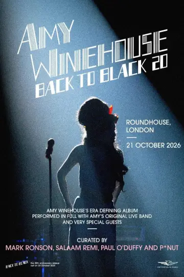 Amy Winehouse: Back to Black at 20 plakat