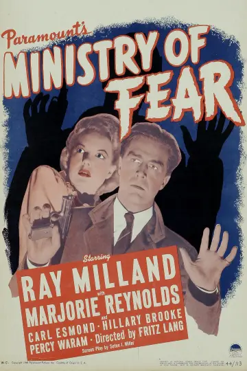 Plakat do filmu "Ministerstwo strachu" #1845596