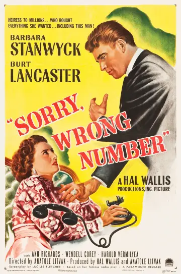 Plakat do filmu "Sorry, Wrong Number" #1042299