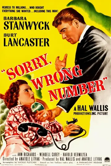 Plakat do filmu "Sorry, Wrong Number" #1042300