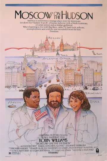 Plakat do filmu "Moskwa nad rzeką Hudson" #1088274