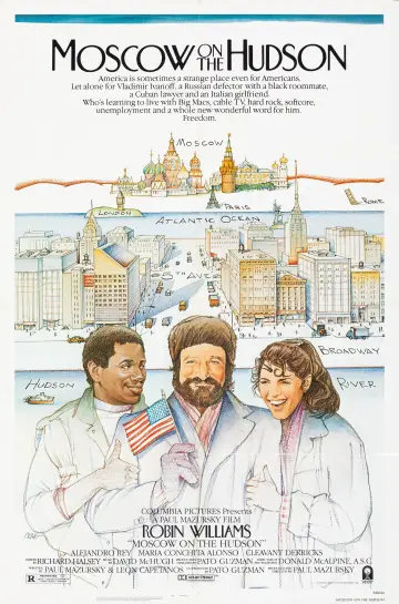 Plakat do filmu "Moskwa nad rzeką Hudson" #1088276