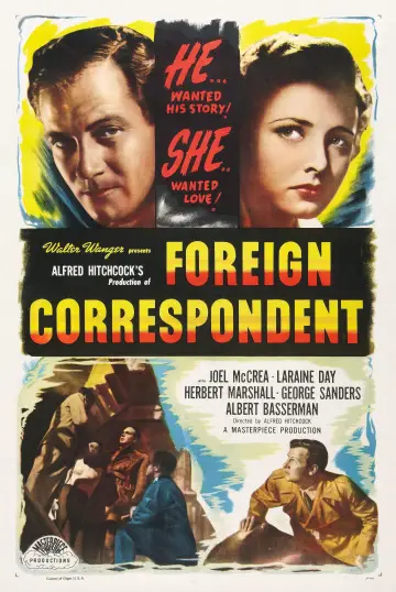Plakat do filmu "Zagraniczny korespondent" #249046
