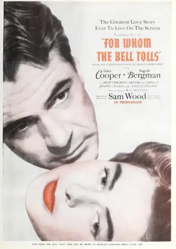Plakat do filmu "Komu bije dzwon" #123832