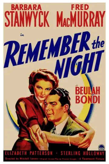 Plakat do filmu "Remember the Night" #1090477