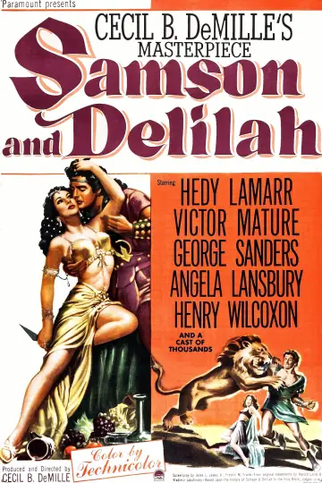 Plakat do filmu "Samson i Dalia" #334983