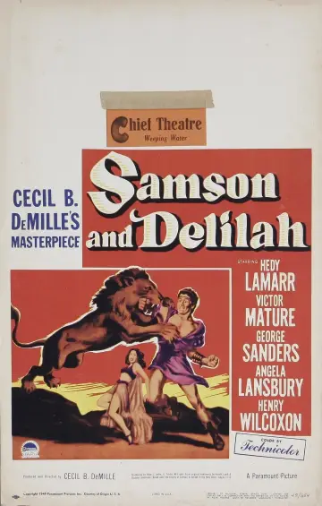 Plakat do filmu "Samson i Dalia" #334990
